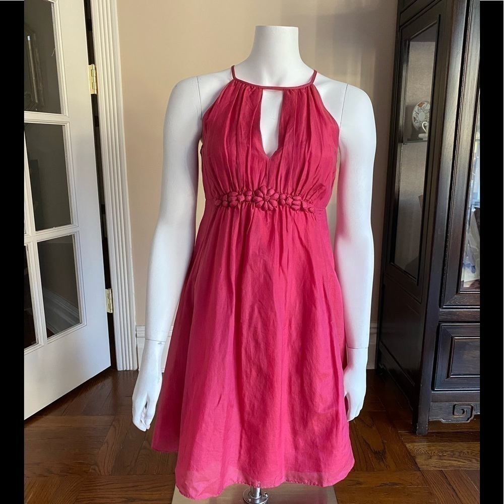 - Esley Pink Silk Blend Dress